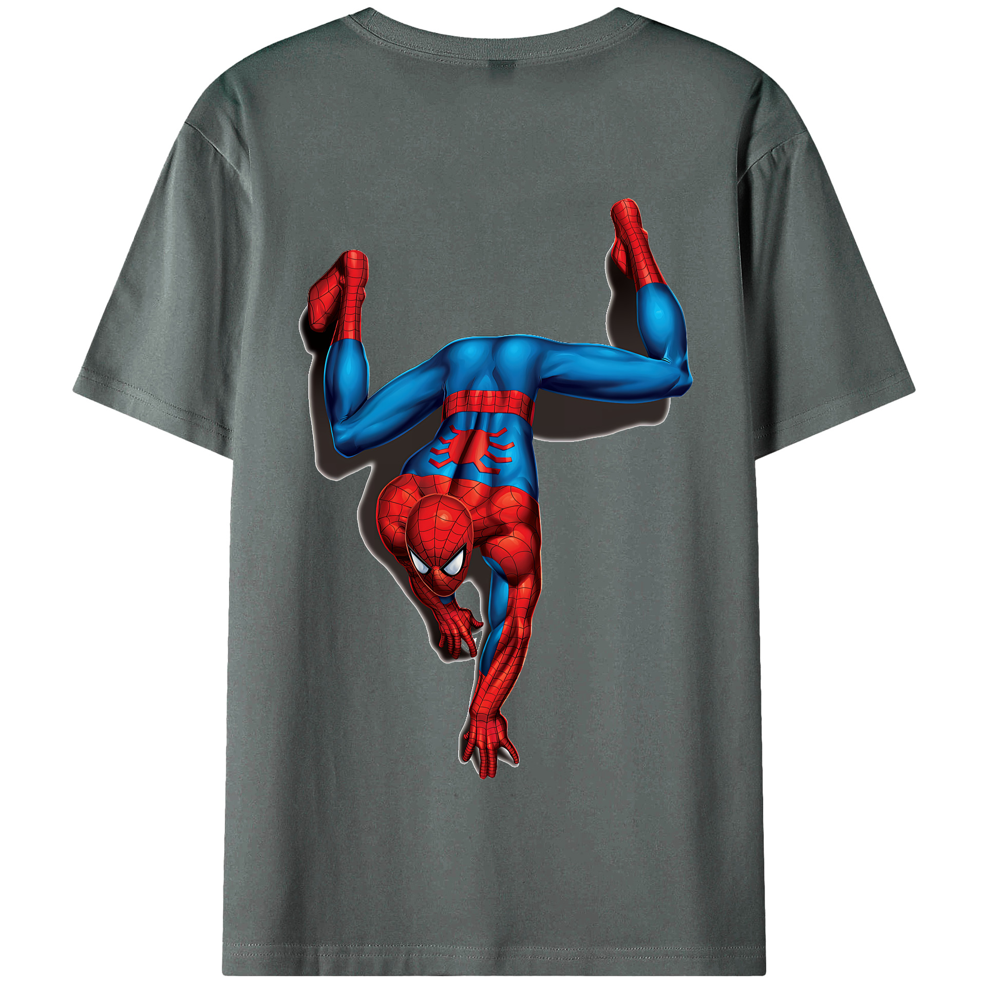 （画像用） Spider Man スパイダーマン 綿100％半袖Tシャツ（背面プリント）